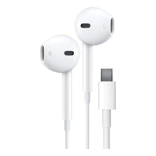Audifonos Manos Libres Tipo C Premiun Para Celular Color Bla Blanco