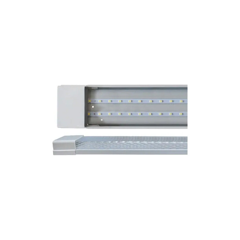 Tubo Led Con Base Canoa 18w 120cm Luz Fria Lisa Y Texturizad