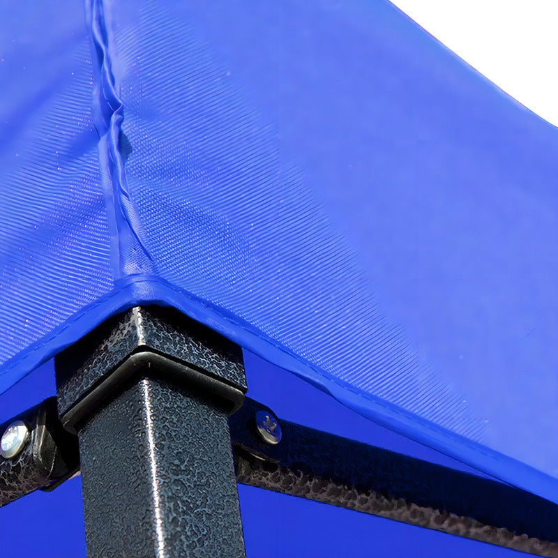 Toldo Plegable Pared Azul 3x3 Incluye Pared Laterales Toldo Azul