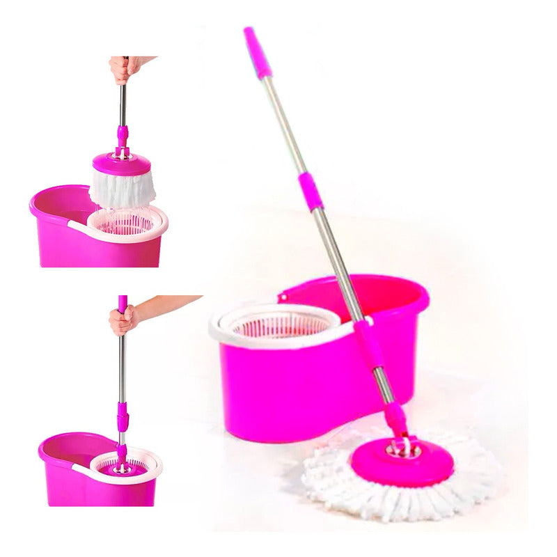 Mopa Trapeador Giratoria 360 Metalica Varios Colores Variado