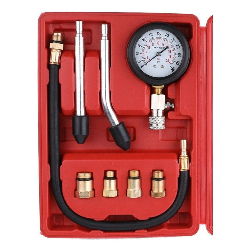 Kit De Manómetro Automotriz De 0-300 Psi Con Estuche