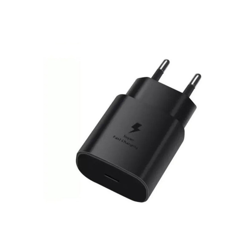 Cargador Carga Rápida Con Cable Tipo C Compatible Sam Negro