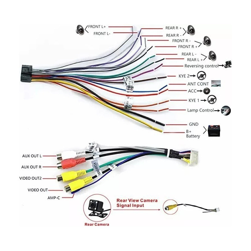 Radio Android Gps Mirror Link Wifi Usb 2 Din 9 Pulgadas Blanco