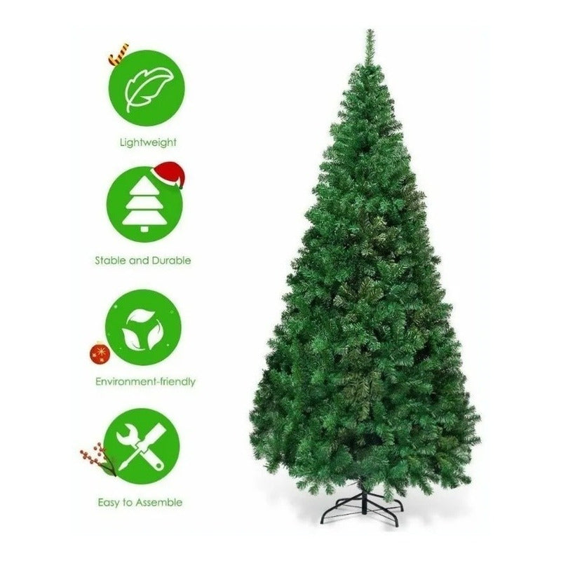 Árbol Navidad Con Base + 6 Luces Led Multicolor, Fria,calida