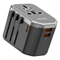 Enchufe Universal Vidvie Puerto Usb Carga Rapida Tipo C Negro