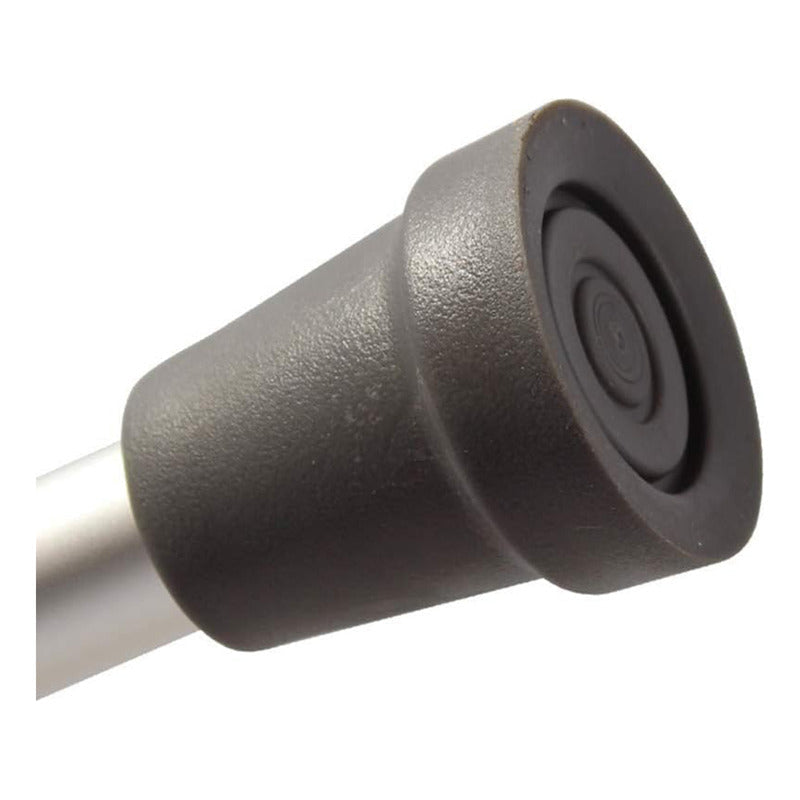 Muletas Axilar Aluminio Pack X2 Bastones Goma Antideslizante Gris Oscuro