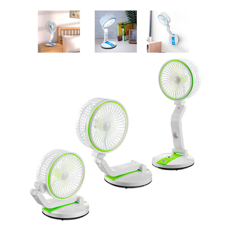 Ventilador De Mesa Genérica Ventilador Plegable Estructura Color Azul, 18 Cm