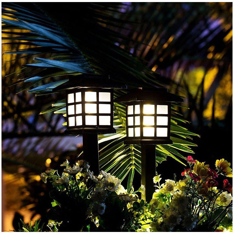 Pack X4 Luz Solar Con Estaca Exterior Tierra Jardín