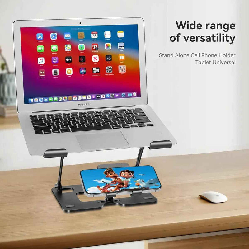 Soporte Laptop Y Telefono Plegable Antideslizante Portátil Gris