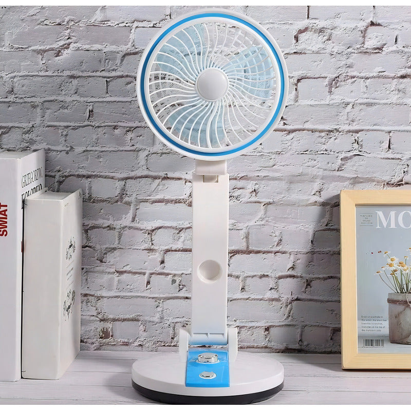 Ventilador De Mesa Genérica Ventilador Plegable Estructura Color Azul, 18 Cm