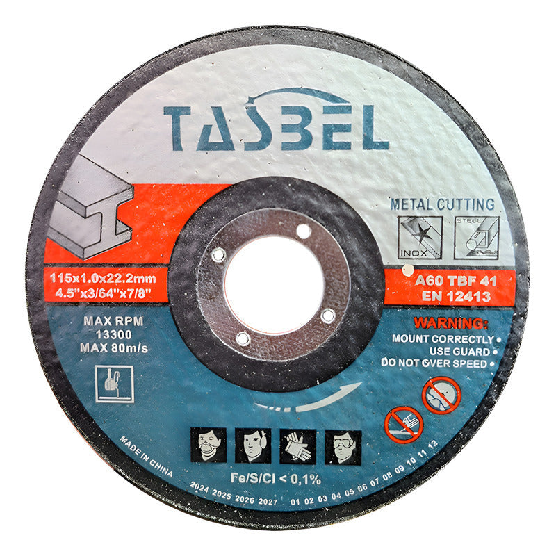 Disco Corte De Metal Acero 115 X 1 X 22.2 Mm 25 Unid Turquesa
