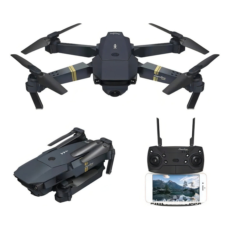 Drone Con Cámara Wifi App Control + Batería Recargable /ryc Color Negro