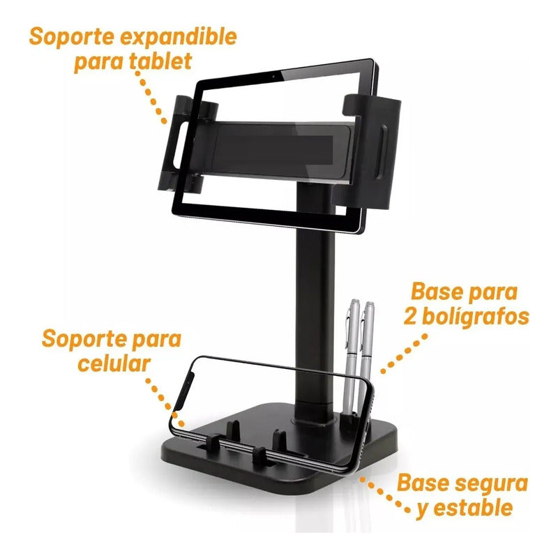 Soporte Base Porta Celular Tablet Ajustable Mesa Escritorio
