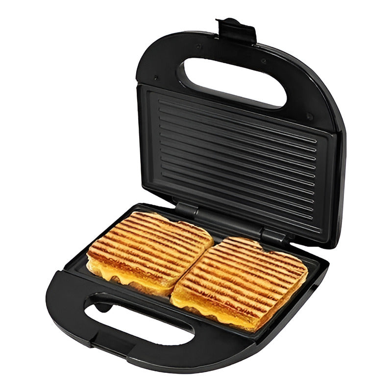 Tostador Grill Sandwichera Para Pan Carne 2 En 1 P Negro