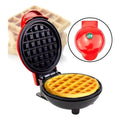 Mini Waflera Eléctrica Redonda Repostería Wafles Negro
