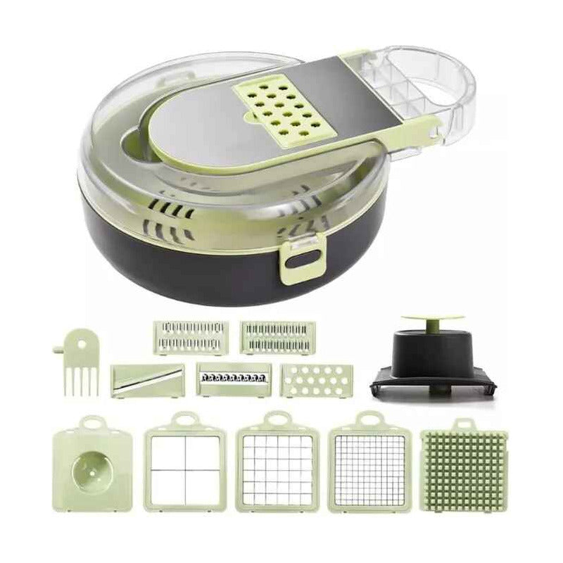 Picador Cortador 10 En 1 Rallador Multiuso Verduras Frutas