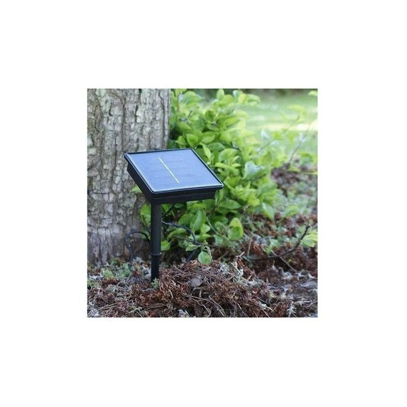Guirnalda De Luces Led Solar Hojas De 10 Mts Enredadera