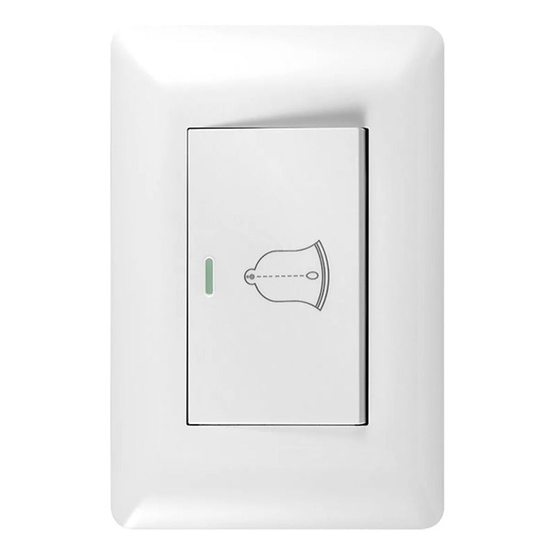 Pack X10  Pulsador Simple Timbre Interruptor 10a 250v  Blanco