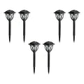 Farol Solar Negro 6 Luces Frías Exterior Jardín Inalámbrico Tecnohogar