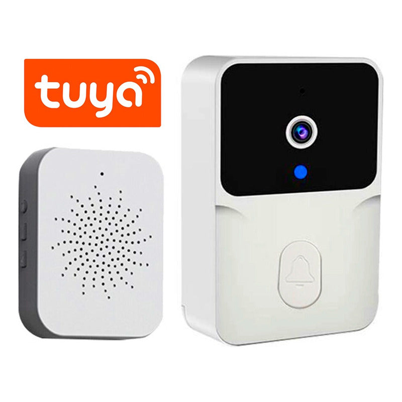 Timbre Cámara Wifi Seguridad Video Portero Inalámbrico Blanco