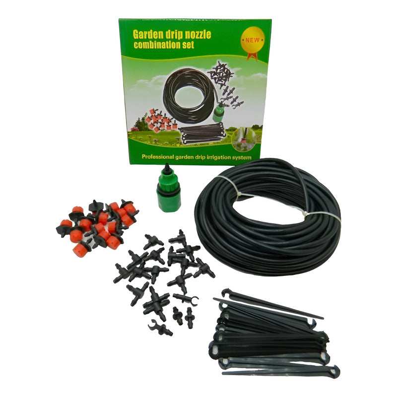 Kit De Riego Para Jardin Sistema Automático Goteo Para Patio