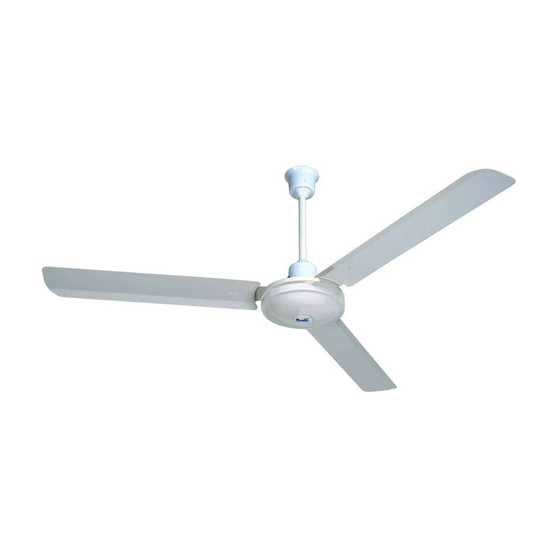 Ventilador De Techo 56 Pulgadas Metal 3 Aspas 5 Tiempos 75w 1.422 M 50hz Blanco Blanca Metálica 3
