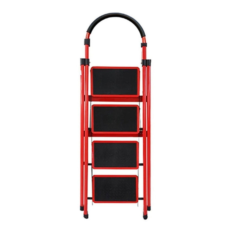 Escalera Plegable 4 Escalones Resistente Envio Gratis Rojo