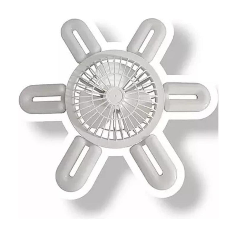 Ventilador De Techo Al Soquete Con Ampolleta Control Remoto 24 Cm 20 Blanco Plástico 3