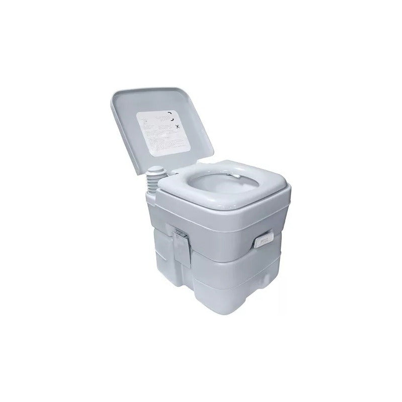 Baño Químic Portátil 20lt. Inodoro W.c. Camping Reusable Gris