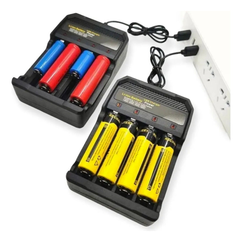 Cargador Para 4 Baterías Li-ion Inteligente, 1.2a Max