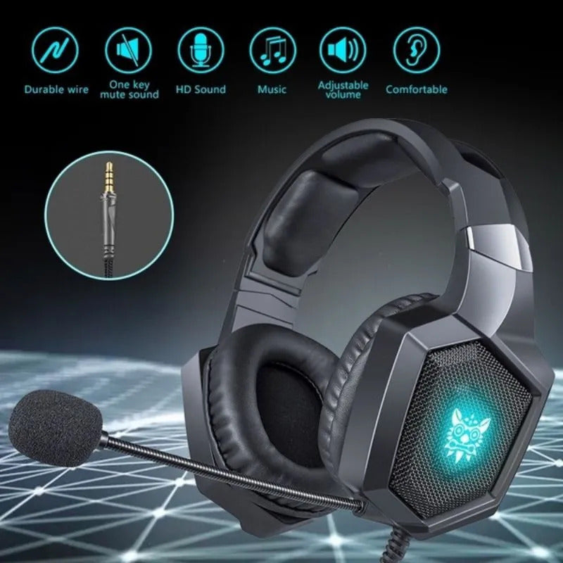 Audifonos Gamer Con Microfono Ps4 X One-s-x Switch Pc Telf Rojo Con Negro