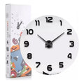 Reloj De Pared 3d Grande Números Negros Autoadhesivo