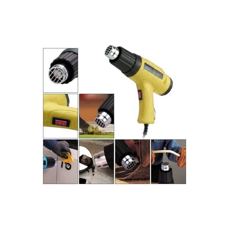 Pistola De Calor Aire Caliente 2000w 650c Amarillo