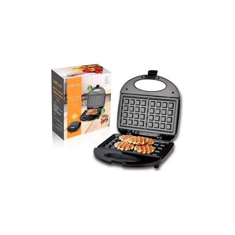 Maquina Wafflera Potente Waffles En 5 Min Negro