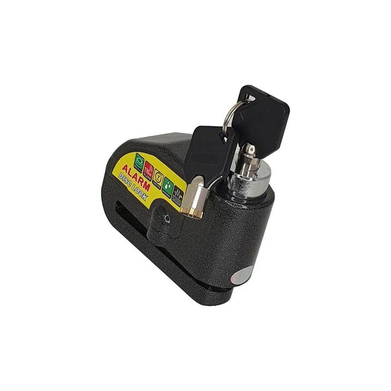 Candado Sml Con Alarma De Sonido Y Freno De Disco Para Moto Negro