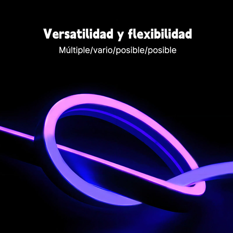Tira Led Luz Rgb Neón Bluetooth Cinta 5 Metros Usb + Control Rgbic