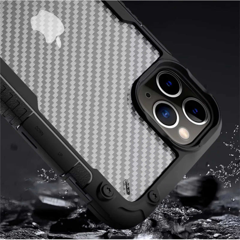 Funda Carcasa Protector Para iPhone 12 Pro Negro Geométrico