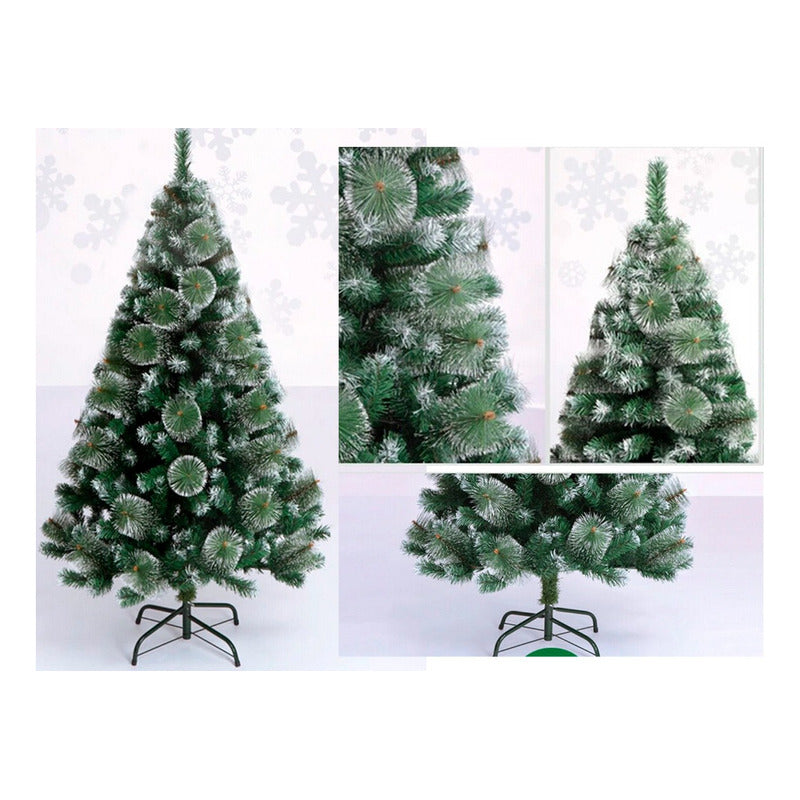 Árbol De Navidad Pascua Nieve Con Base Armado Facil Blanco