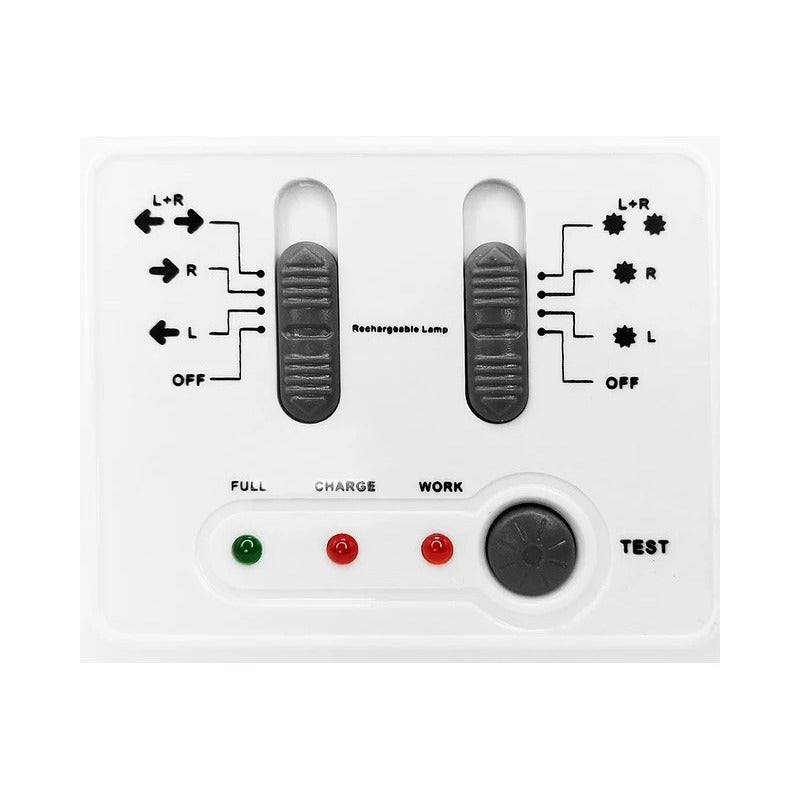 Lámpara De Emergencia Encendido Automatico Ajustable Blanco