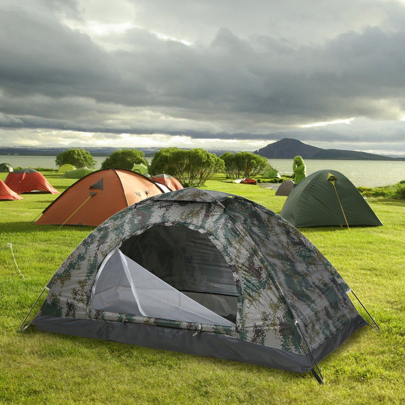 Carpa De Camping Acampar Con Mosquitero Proteccion Uv 3 Pers Negro