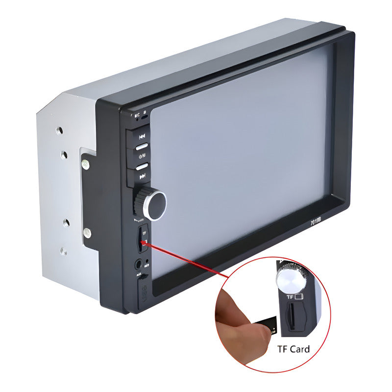 Radio Auto 2 Din Mirror Link+ Mando/7021b Mp5 7 Pulgadas Color Negro