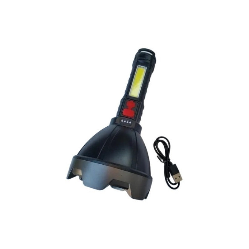 Linterna Grande Led Usb, Recargable, Anti Splash Recargable Fría
