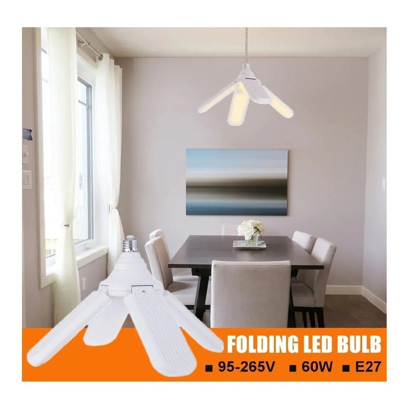 Ampolletas Led 4 Aspas Ángulo Ajustable 60w Ahorradora Blanco Neutro