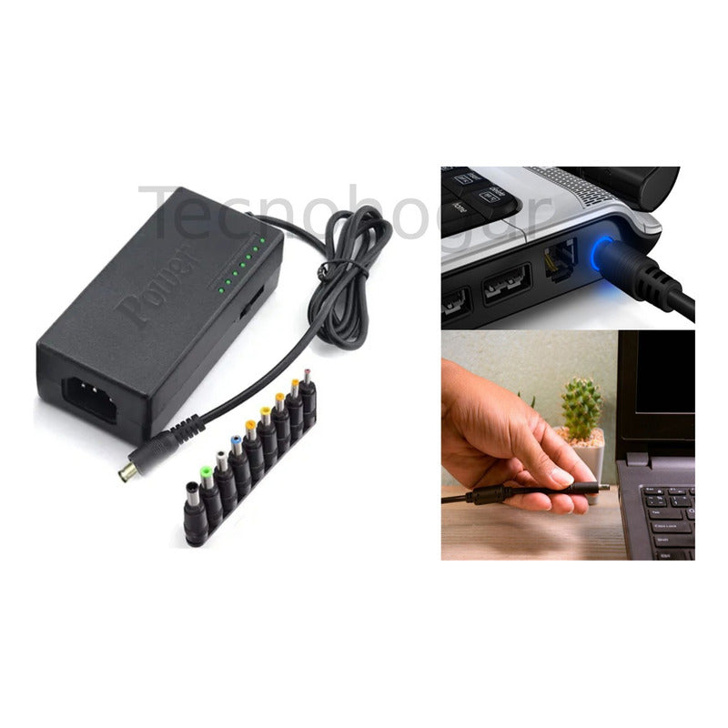 Cargador Universal Notebook Compatible Con Varias Marcas Negro