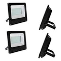 Pack 2 Foco Led 200w Reflector Luz Exterior Cultivo Canchas Negro Fría