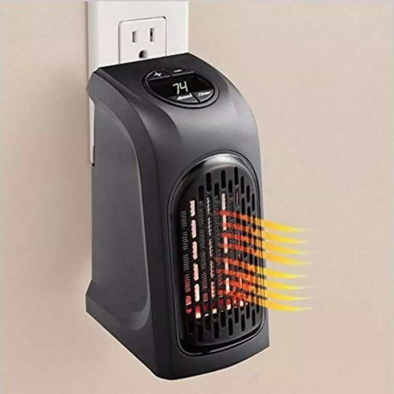 2 Calefactores Portátil Electrico 400w + Adaptador Negro