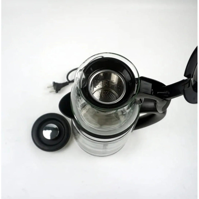 Hervidor Electrico 2l + Tetera Con Infusor 1l 1500w Negro