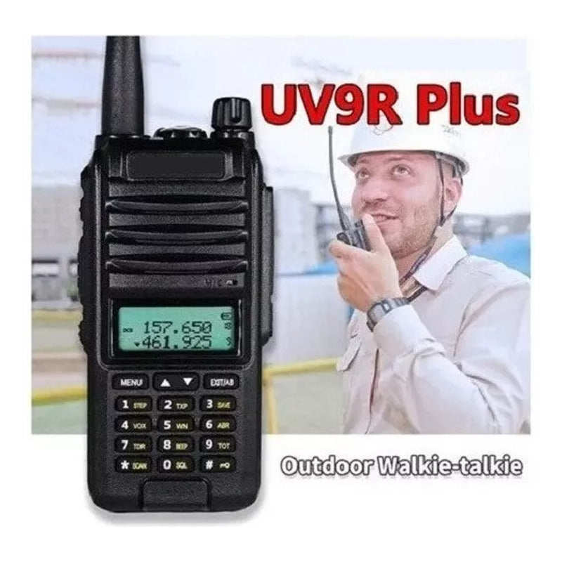 Radio Transmisor Uv-9r Plus Walkie Talkie Resistente Al Agua Negro 2