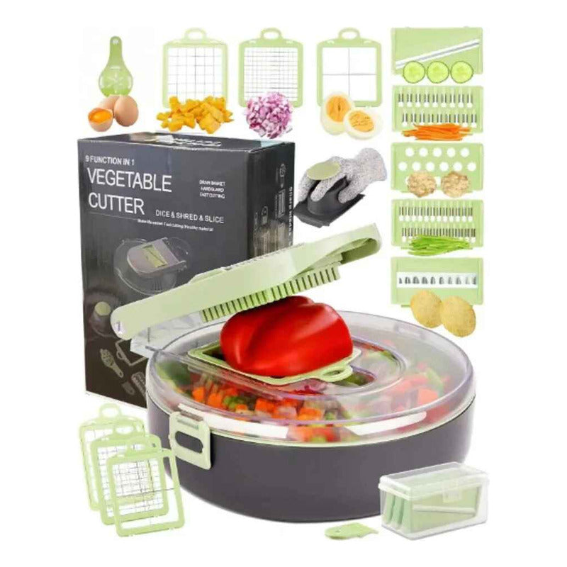 Picador Cortador 10 En 1 Rallador Multiuso Verduras Frutas