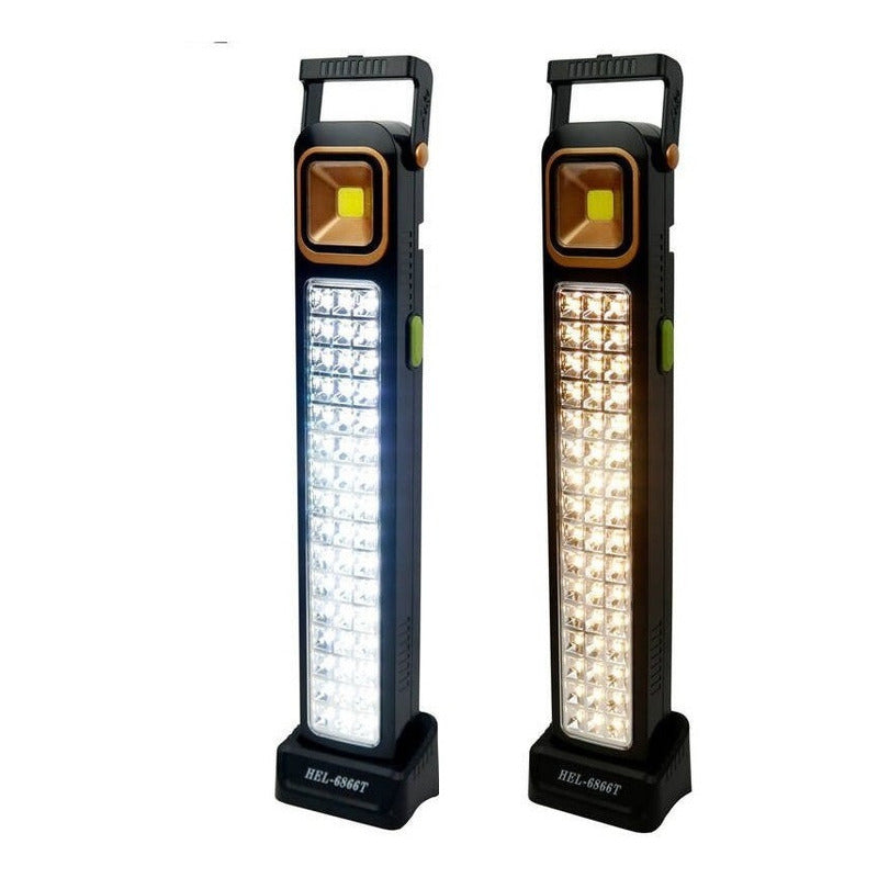 Lampara Solar Foco Luz Emergencia Recargable 48 Led Color Ne Negro